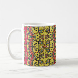 Caneca De Café O padrão decorativo desenhado pela mão é perfeito.