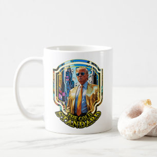 Caneca De Café O Padrão Dourado - Presidente Trump 2024