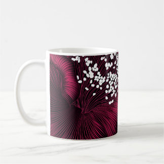 Caneca De Café O padrão floral desenhado à mão com flores de came
