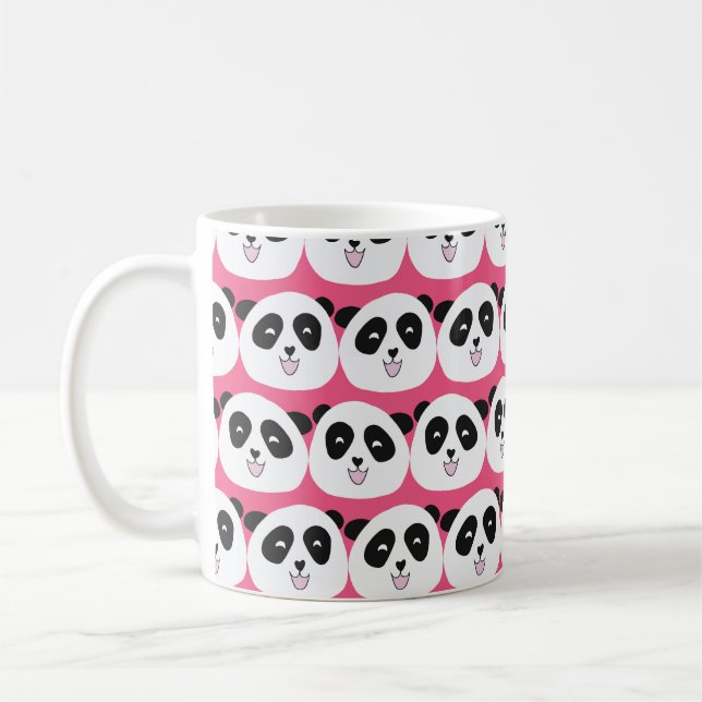 Caneca De Café O padrão infantil Panda tem uma repetição ininterr (Esquerda)