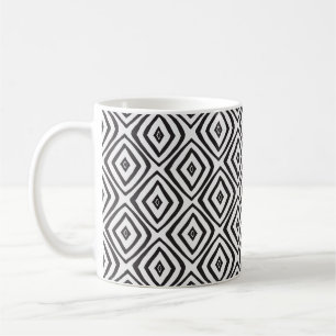 Caneca De Café O padrão perfeito desenhado à mão é preto e br