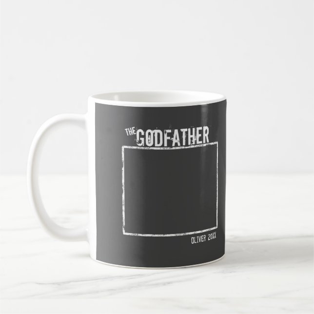 Caneca De Café O padrinho | Cinzas personalizadas de fotografia e (Esquerda)