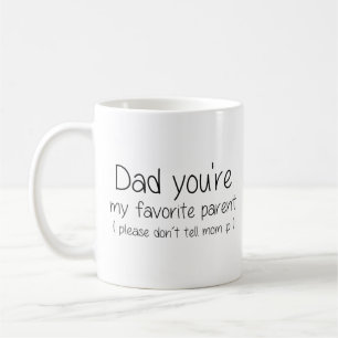 Caneca De Café O pai engraçado cita o presente para o pai que