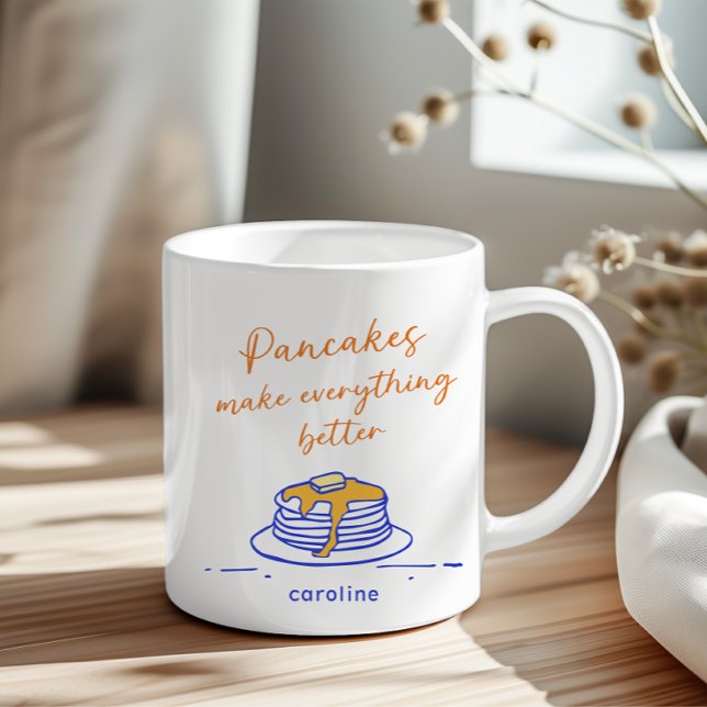 Caneca De Café O Pancake Personalizado Adquira Arte Rápida Muito  (Criador carregado)