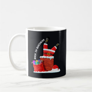 Caneca De Café O Papai Noel está de Volta aos Negócios — Chaminé