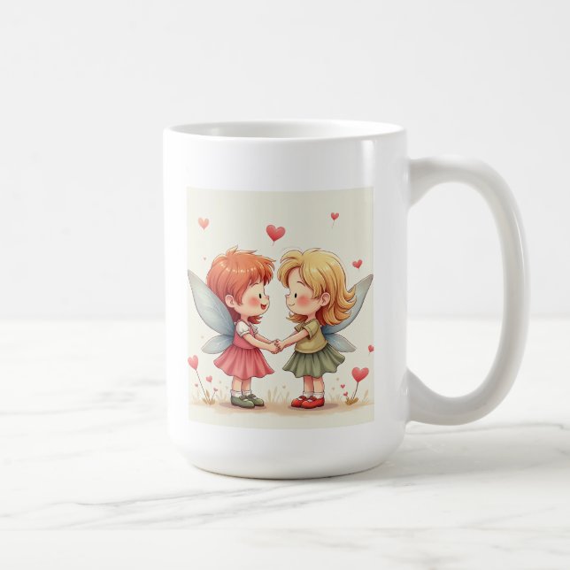 Caneca De Café O par da fada de amor Mugs (Direita)