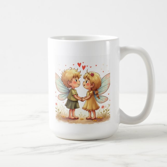 Caneca De Café O par da fada de amor Mugs (Direita)