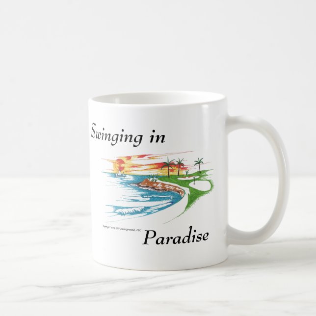 Caneca De Café O paraíso do jogador de golfe (Direita)