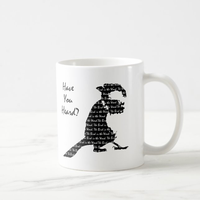 Caneca De Café O pássaro é a palavra (Direita)
