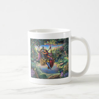 Caneca De Café O passatempo do balanço - Radha e Krishna