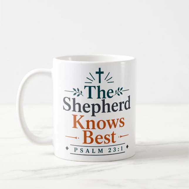 Caneca De Café O Pastor Sabe Melhor Versículo Bíblico Cristão (Esquerda)