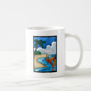 Caneca De Café O Peixe Golfista Camisetas Divertidas Cartões & Ou