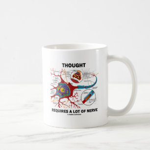 Caneca De Café O pensamento exige muito nervo (a sinapse)