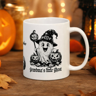 Caneca De Café O Pequeno Fantasma da Vovó Personalizado de Hallow