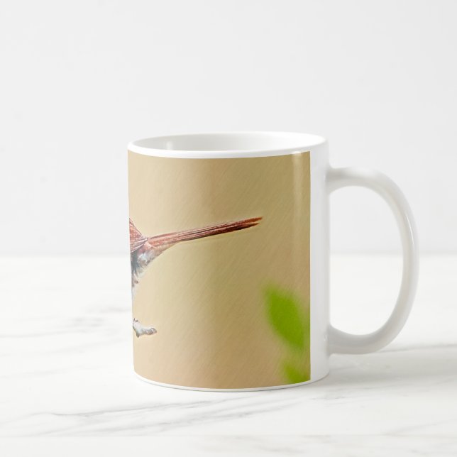 Caneca De Café O Pequeno Pássaro Vermelho (Direita)