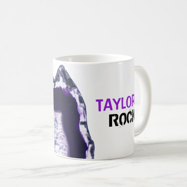 Caneca De Café O *~* personaliza a ágata CONHECIDA Geode dos (Frente Esquerda)