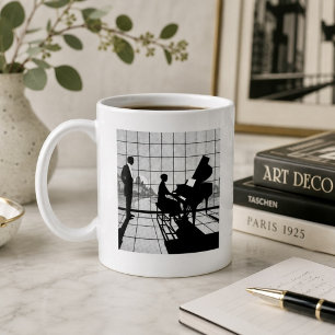 Caneca De Café O pianista vintage