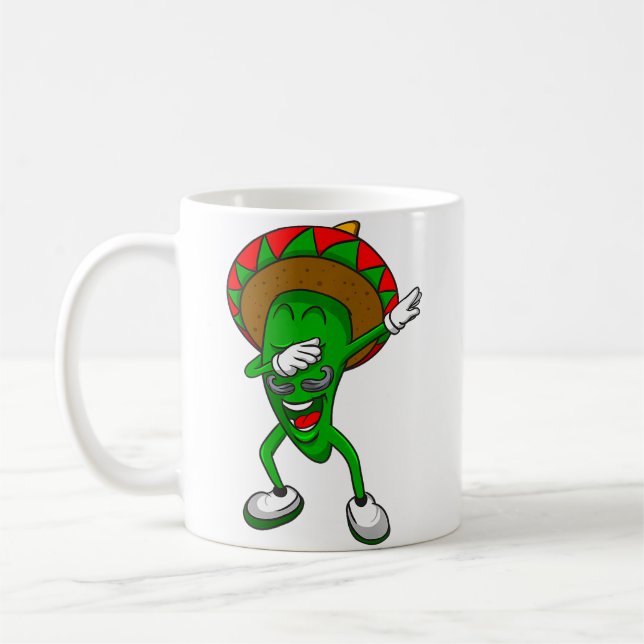 Caneca De Café O Pimentão Dabbing Comida Mexicana (Esquerda)