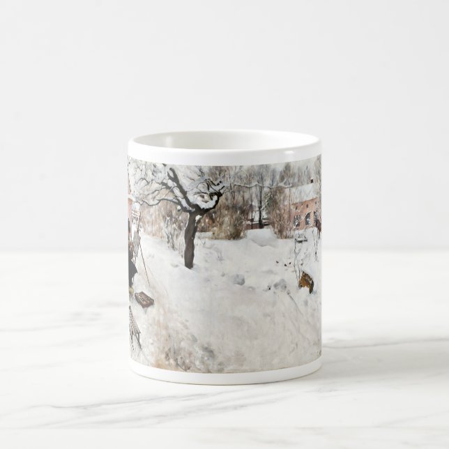 Caneca De Café O Pintor de Ar Livre Carl Larsson. Winter-Motif (Centro)
