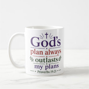 Caneca De Café O Plano de Deus Sempre Supera Meus Planos de Encor