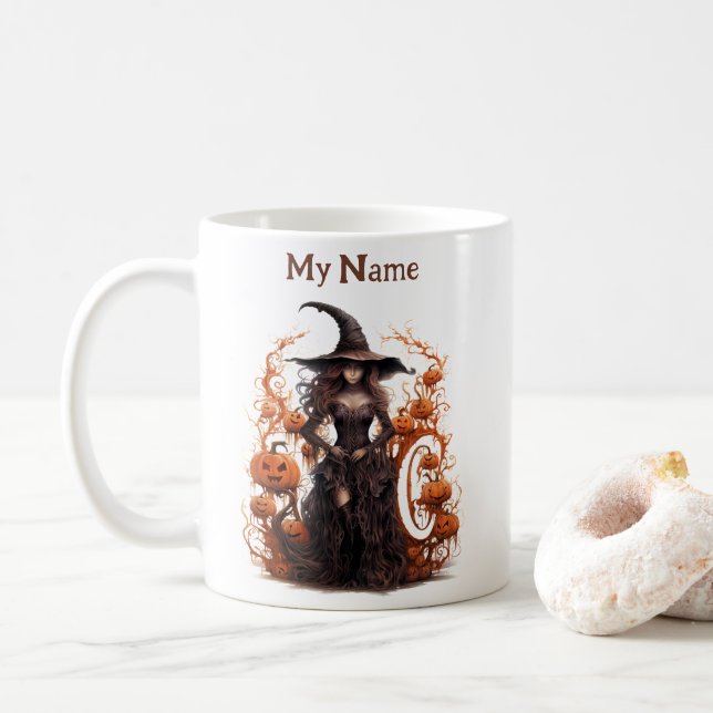 Caneca De Café O poder do Halloween: A Copa das Bruxas do Hallowe (Com Donut)
