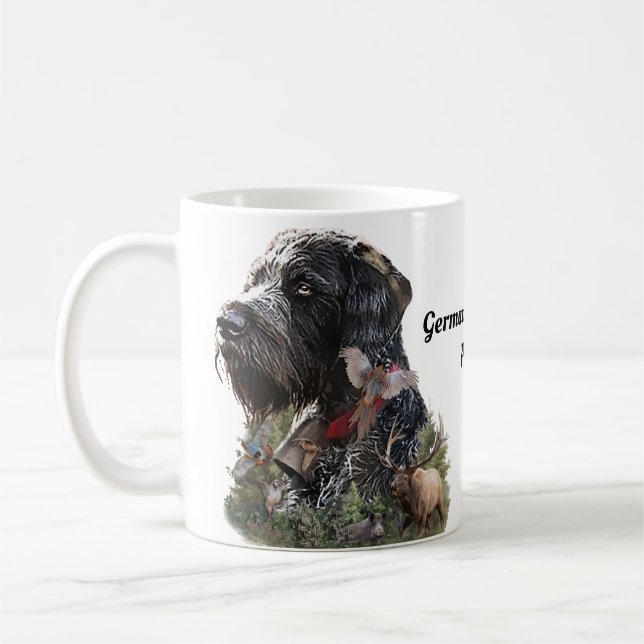 Caneca De Café O ponteiro alemão Wirehaired (Esquerda)