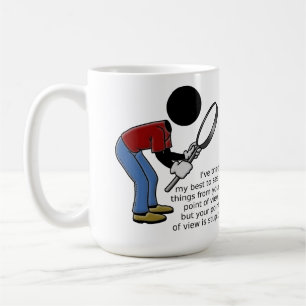 Caneca De Café O ponto de vista é estúpido