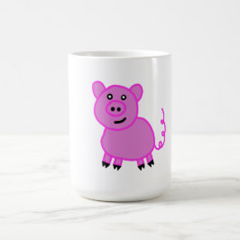 Caneca De Café O Porquinho Rosa de Cauda Longa Fofinho