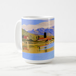 Caneca De Café O Porto de Pully, belas-artes,