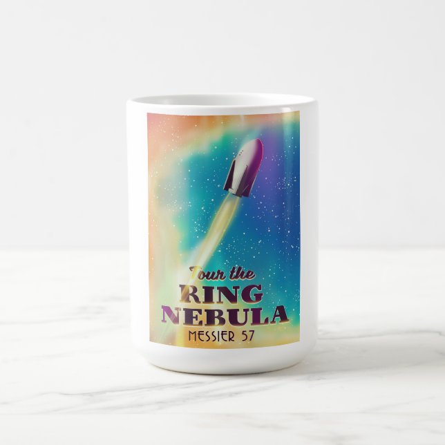 Caneca De Café O poster de viagens Espacial Nebula (Messier 57). (Centro)