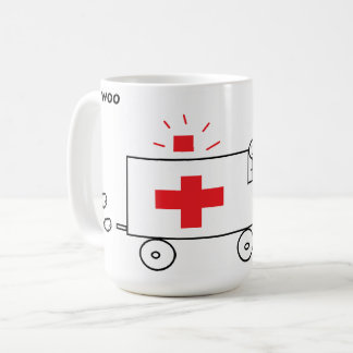 Caneca De Café O pouquinho corteja a ambulância