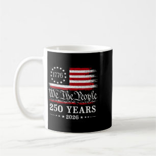 Caneca De Café O Povo 250 Anos 1776 2026 Bandeira Americana