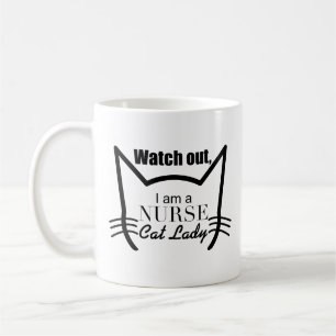 Caneca De Café O presente bonito das citações do gato olha para