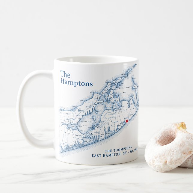 Caneca De Café O presente Hamptons NY (Com Donut)