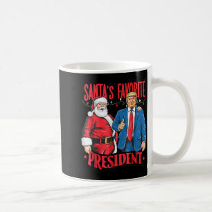 Caneca De Café O Presidente Favorito do Papai Noel Santa Trump Da