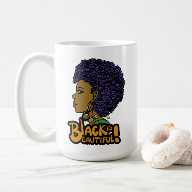 Caneca De Café O preto é lindo (Com Donut)