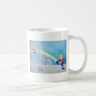 Caneca De Café O primeiro objetivo de um menino que joga o
