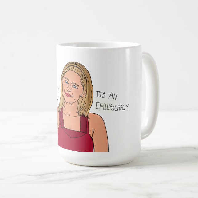 Caneca De Café O Próximo Passo "É uma Emilyocracia" (Frente Esquerda)