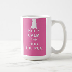 CANECA DE CAFÉ O PUG MANTEM O ABRAÇO CALMO O PRESENTE DE