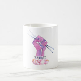 Caneca De Café O punho de confecção de malhas do poder, fio,