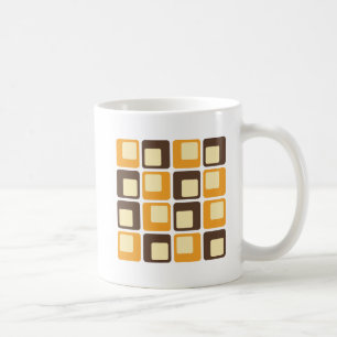 Caneca De Café o quadrado 70s retro dá forma ao teste padrão