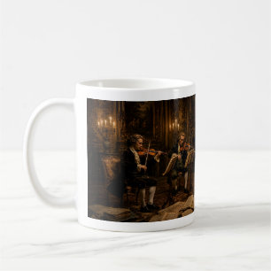 Caneca De Café O Quarteto de Cordas Clássico - Pintura a Óleo Vin