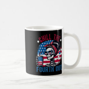 Caneca De Café O Quarto Esqueleto Engraçado 4 De Julho Patrioti