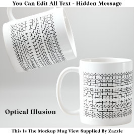 Caneca De Café O que a mensagem oculta 133BW é personalizada