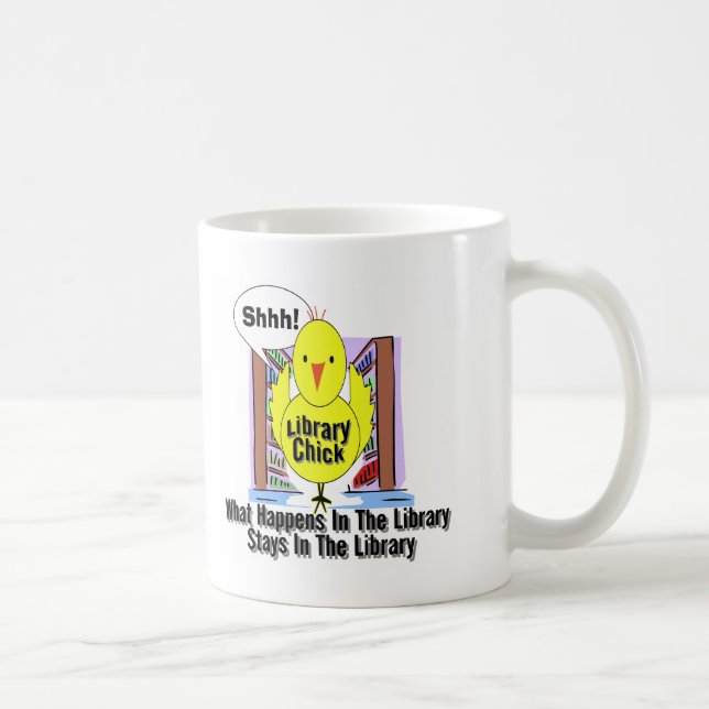 Caneca De Café O que acontece na biblioteca… (Direita)