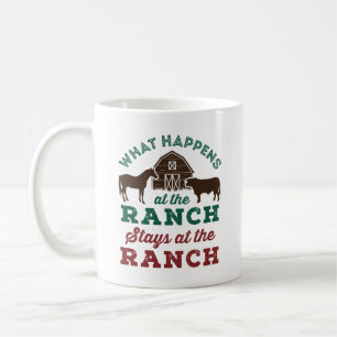 Caneca De Café O Que Acontece No Ranch Fica No Ranch