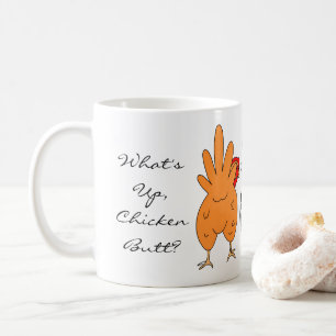 Caneca De Café O que é Bumbum de frango? Humor Engraçado