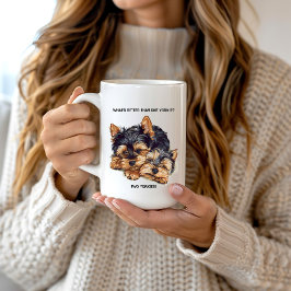 Caneca De Café O que é melhor que uma yorkie? Dois yorkies!