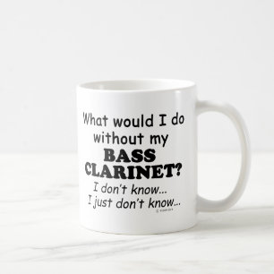 Caneca De Café O Que Eu Faria, Bass Clarinet Coffee Mug