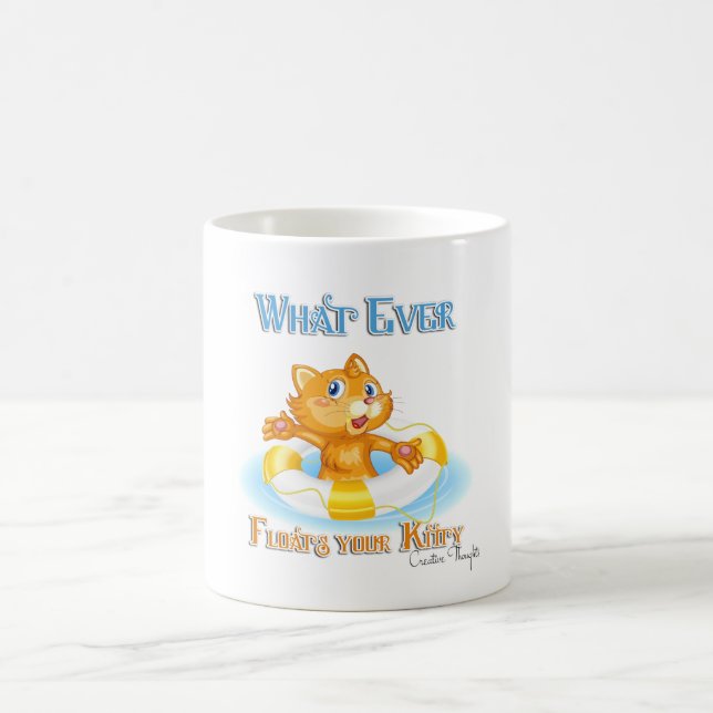 Caneca De Café O que flutuar seu Gatinho (Centro)
